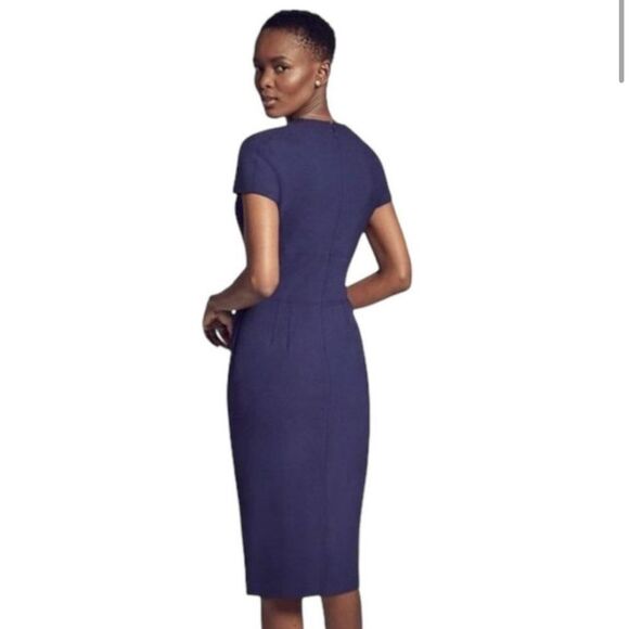 EUC MM Lafleur Emma Dress Deep Indigo Blue Soft Wool Sz 6 - Picture 5 of 13